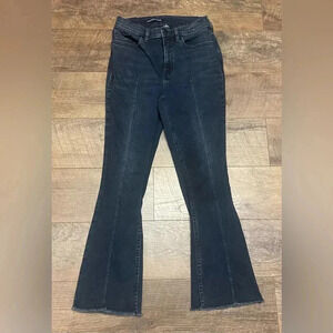 Calvin Klein Y2K High Rise Kick Boot Flare Denim Jeans With Fringe Size 27